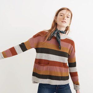 Madewell Patch Pocket Pullover Sweater in Walton Stripe - S